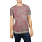 Men's T-shirt grey with bordeaux print