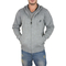 Men's zipped cardigan with hood in grey marl