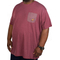 Big size Kangol Walle T-shirt μπορντό μελανζέ με τσεπάκι