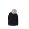 Long pom pom beanie black