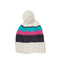 Tricolor pom pom beanie