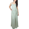 Maxi strap dress with green diagonal print