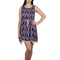 Ethnic print sleeveless mini dress black