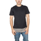 Oyet longline T-shirt μαύρο με ριγέ πρόσθετο