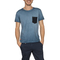 Ryujee men's stone washed T-shirt blue