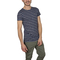 Ryujee men's striped T-shirt blue melange