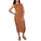 Soft Rebels Signe plisse layer dress mocca