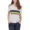 Thinking Mu Colors stripes women's T-shirt off white