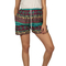 Women's shorts with vintage print wine-blue