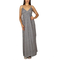 Empire maxi dress blue-ecru diamond print