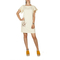 Migle + me Turtle ruffle sleeve dress ecru