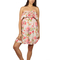 Strapless mini dress floral