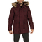 Men's hooded parka wine