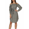 Soft Rebels Charnett Bardot dress linen dress grey