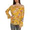 Rut & Circle Eleonor Singoalla Μπαρντό μπλούζα κίτρινη με φλοράλ