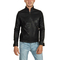 Just Boy leather-look biker jacket black with side stripe