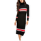 Free People sport stripe midi sweater dress black