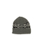 Men's turn up beanie grey with contrast pattern