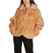 Story Of Lola Luna faux fur jacket camel