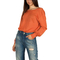 Pepaloves Elena V-back viscose sweater orange