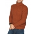 Men's roll neck sweater brown