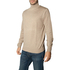 Men's roll neck sweater beige