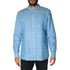 Gnious linen blend men's shirt Linus rivera blue