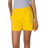 French terry women's shorts yellow