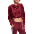 Urban Classics cropped velvet hoodie port