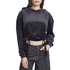 Urban Classics cropped velvet hoodie black