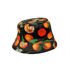 Reversible Bucket Hat Orange Print Black