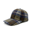 Wool Baseball Cap Checked Brown/Light Blue