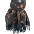 Vintage Viscose Scarf Brown