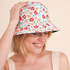 Reversible Bucket Hat Floral Print Red