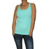 Ribbed women's tank-top aqua