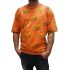 Humor men's orange print t-shirt Calf