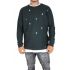 Combos men's knit jumper with holes in black
