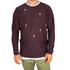 Combos men's knit jumper with holes in bordeaux