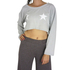 Dog's Dinner knitted crop blouse Tulip grey melange