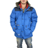 Men's padded jacket blue with hood