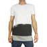 Men's longline color block t-shirt black-white with layer hem