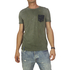 Best choice chrome men's splashes T-shirt olive green