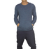 Superior Vintage men's knitted jumper blue with pocket