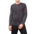 Men's stone washed long sleeve tee charcoal