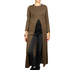 Agel Knitwear front split maxi tunic brown