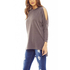 Split sleeve knitted top grey