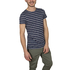 Ryujee men's striped T-shirt blue melange