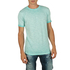 Men's longline t-shirt pastel turquoise melange