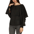 Ryujee Thor ruffled cape top black